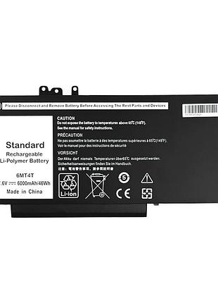 Аккумулятор powerplant для ноутбуков dell inspiron 14 5000 series (6mt4t) 7.6v 6000mah