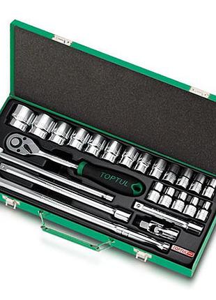 Набор инструмента головки с трещоткой toptul 1/2" 24ед. (6-гр.) gcad2401