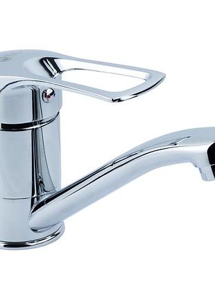 Смеситель s43 ø40 для кухни гусак прямой 150мм на гайке tau sm-1b144c (9843100)