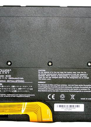 Акумулятор powerplant для ноутбуків dell vostro v13 (0ntg4j) 11.1v 2800mah