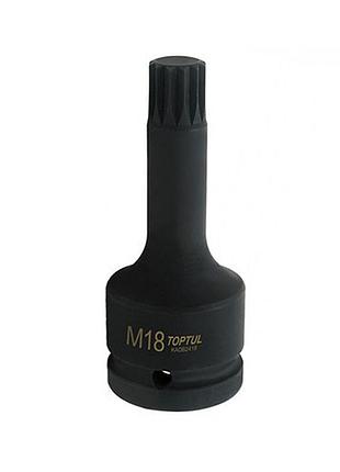 Головка для ступицы toptul м18 3/4" (vw,audi) kadb2418