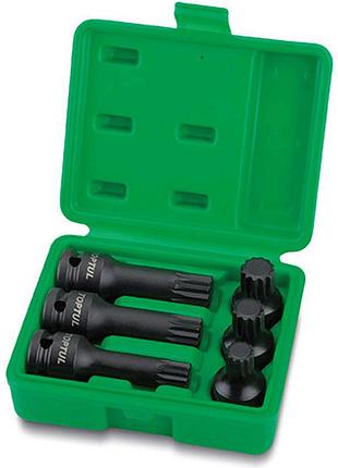 Набір ударних головок spline toptul 1/2" m14-m18 6ед. gdai0601