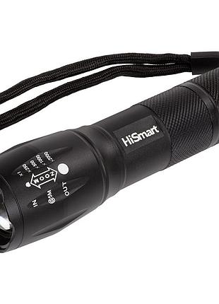 Ручной фонарик hismart 1000 люмен, 10w