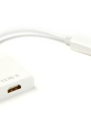 Кабель-перехідник powerplant hdmi (f) - displayport (m), 0.15м, 1.4v, 4k x 2k