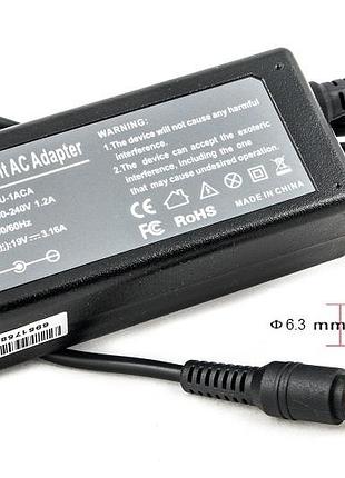 Блок питания для ноутбуков powerplant toshiba 220v, 19v 60w 3.16a (6.3*3.0)