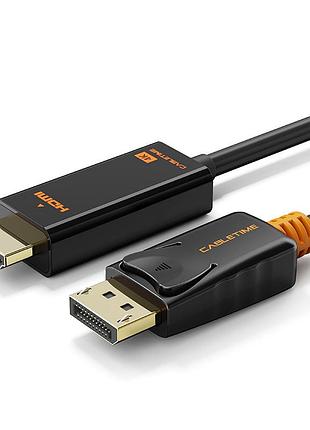 Кабель cabletime displayport (m) - hdmi (m), 4k/60hz, v1.2, 1.8 м (cd32k)