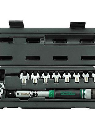 Динамометрический ключ со сменными головками toptul 3/8" 10ед. 6-30nm gaai1001