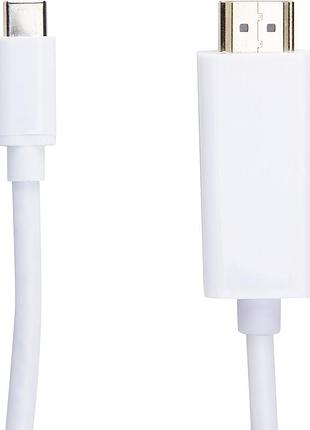 Видео кабель powerplant hdmi male - usb type-c, 1.8м