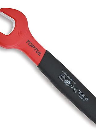Ключ діелектричний ріжковий односторонній 14 мм 1000v vde toptul aaat1414v4