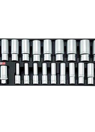 Набор головок длинных 1/2" 8-32мм 22ед. (в ложементе) toptul gaat2202