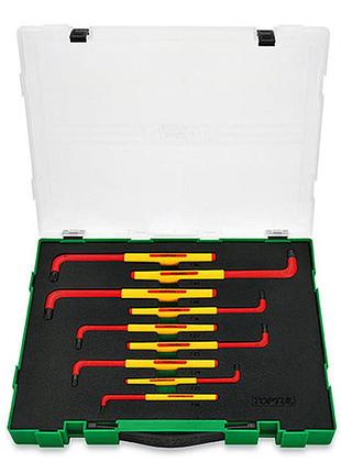 Набір ключів torx діелектричних vde 9 од. t10-t50 toptul gzc0911