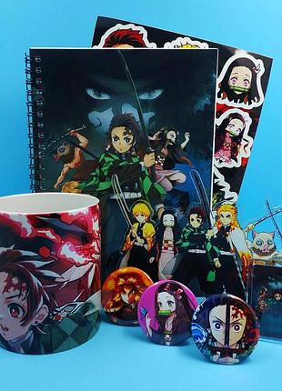 Колекційний бокс аніме клинок, що розсікає демонів з чашкою demon slayer четвірка