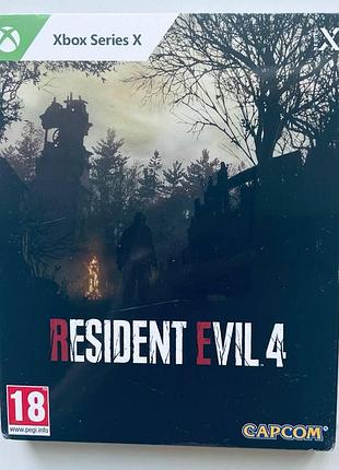 Resident evil 4 remake steelbook edition + картонный футляр, русская версия - диск для xbox series x