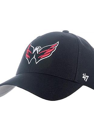 Мужская / женская бейсболка оригинальн 47 brand washington capitals h-mvp20wbv-bkb