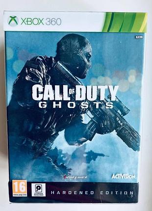 Call of duty ghosts hardened edition + пластиковий футляр, б/в, англійська версія - диск для xbox 360