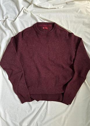 Вовняний светр levi’s red tab, бордо