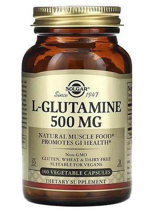 Solgar l-glutamine 500 mg 100 растительных капсул