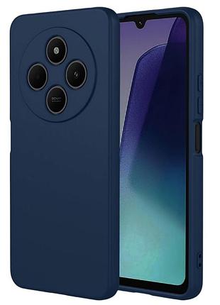Чехол fiji full soft premium для xiaomi redmi 14c противоударный бампер с микрофиброй dark blue