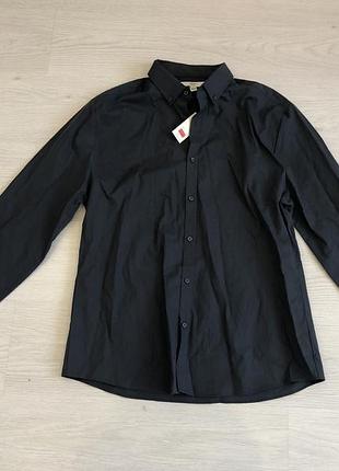 Графітова сорочка muscle fit river island, xl