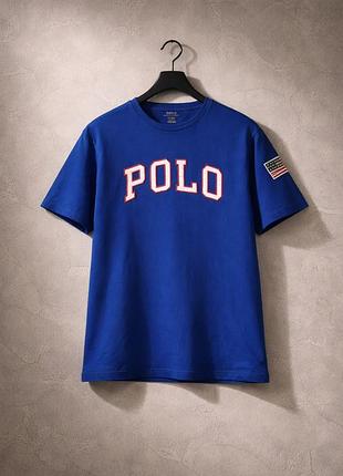 Футболка polo ralph lauren синя м