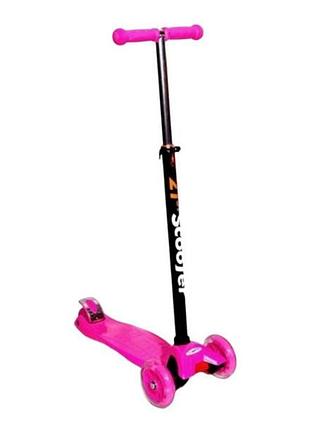 Дитячий самокат scooter з ручкою рожевий top shop ua_