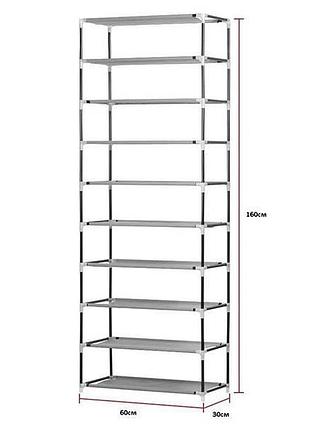 Складной шкаф для обуви shoe cabinet shoe rack, 9 полок коричневый top shop ua_