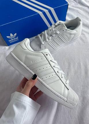 Adidas superstar white кеди жіночі адідас суперстар білі кросівки