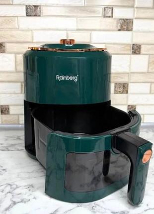 Аэрофритюрница 7,5л 3800вт rainberg rb-2242 зеленая top shop ua_