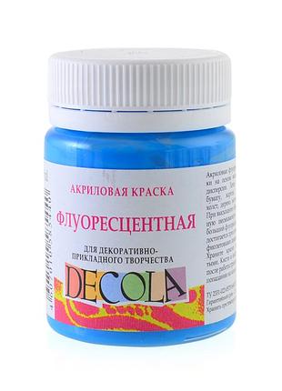 Фарба акрілова "3xk" "дekoлa" 352074 блакитна, флуорисц., 50мл, шт