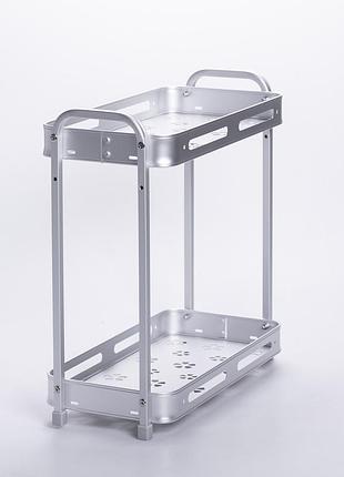 Двухъярусная полка для ванной алюминиевая настольная 34×16×35 см hp-46-4