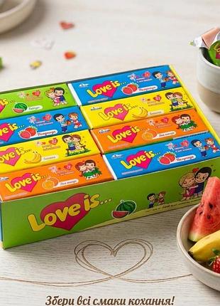 Жевательная резинка love is... микс вкусов в большом боксе