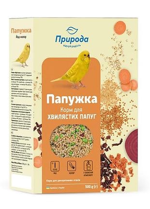 Корм для попугаев природа попугайчик йод+колор, 500 г