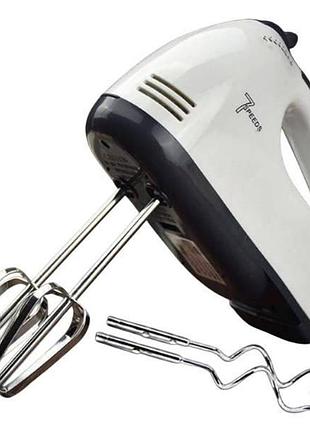 Миксер ручной 7 скоростей 260вт domotec 6633w белый top shop ua_