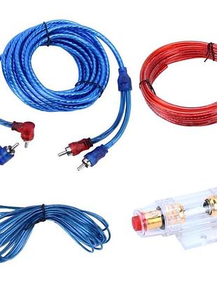 Набір дротів для підсилювача, сабвуфера 1200w yh-128 top shop ua_