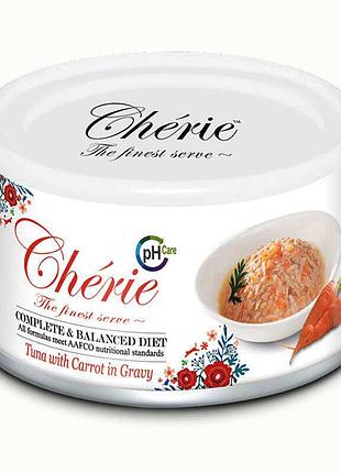 Cherie complete & balanced вологий корм для котів з тунцем і морквою в соусі, для підтримки сечовивідних шляхів, 80 г
