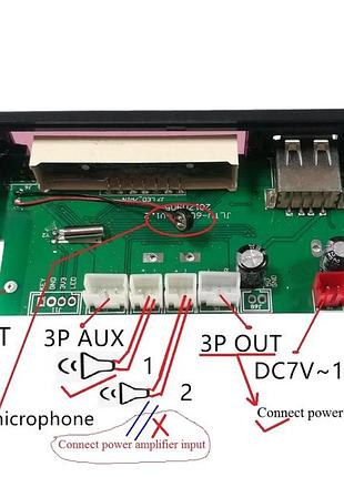 Bluetooth dc7v /18v 6w модуль,usb/mp3/aux и приемник fm декодер мп3 2