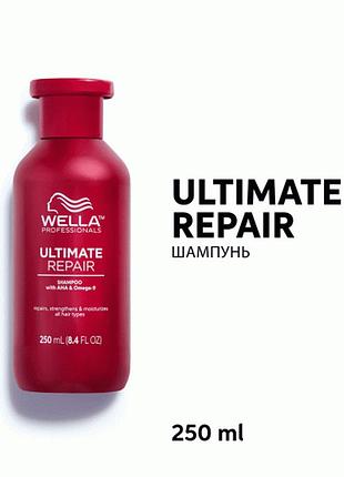 Шампунь глубокого питания для поврежденных волос ultimate repair shampoo wella professional 250