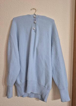 Обьемний светр zara з капюшоном