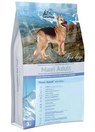 Сухий корм для собак carpathian pet food maxi adult, 3 кг