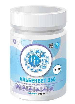 Альбенвет 360 противопаразитарный препарат для животных, 100 таб
