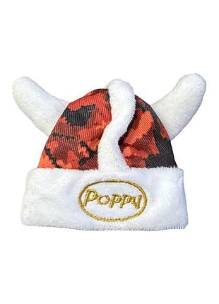 Шапочка викинга для освежителей poppy красная