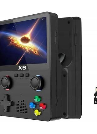 5000 ігор! ігрова ретро приставка game boy x6 з ips екраном 3,5". дитяча портативна консоль