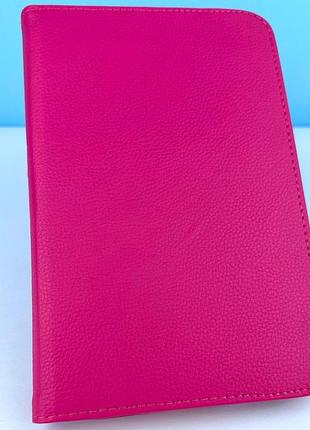 Универсальный чехол книжка-подставка leather case premium на планшет 7" малиновый