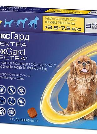 Nexgard spectra (нексгард спектра) - пігулки проти бліх, кліщів і гельмінтів для собак вагою 3,5-7,5 кг