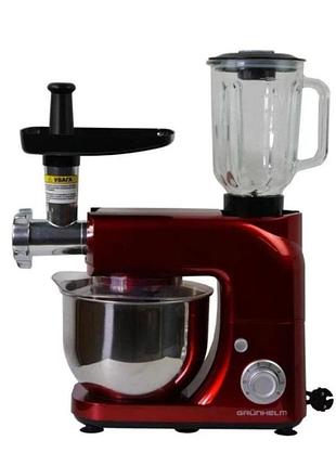 Кухонный комбайн grunhelm gkm0022r 1800 вт красный