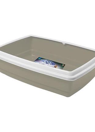 Туалет для кошек georplast jumbo 54х40х14 см, коричневый
