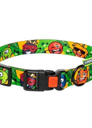 Нашийник hidog "crazy green fruits", розмір s, ширина 16 мм, довжина 25-33 см