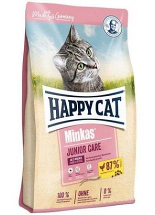 Happy cat minkas junior care - сухой корм для котят с 13 недели жизни с птицей, 10 кг