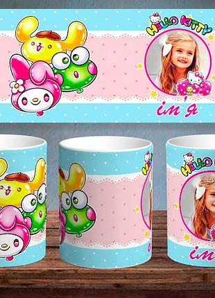 Чашка с принтом «kuromi + hello kitty + фото №2»