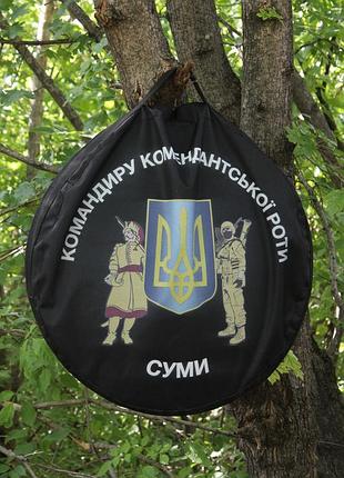 Чохол для сковороди з диска борони з малюнками та написами